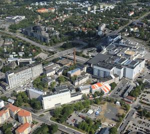 Ilmakuva Tyks Kantasairaalan alueesta.