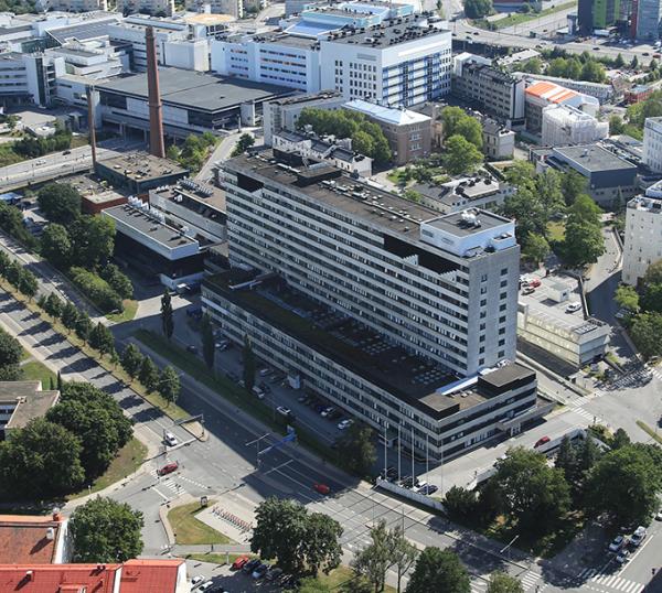 Flygbild över U-sjukhuset.
